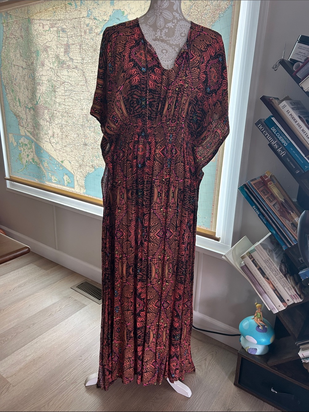 Melissa McCarthy Multicolor Printed Maxi Dress